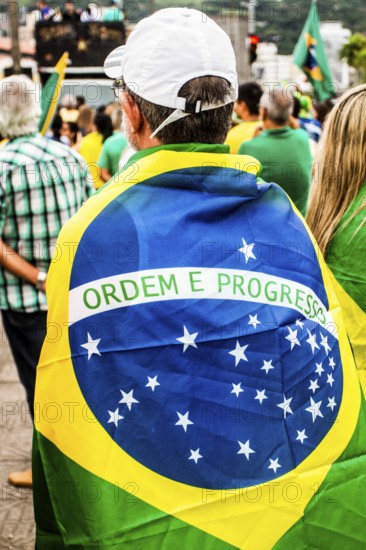 Manifestation for the impeachment of president Dilma Roussef on March 13th 2016. Florianopolis,