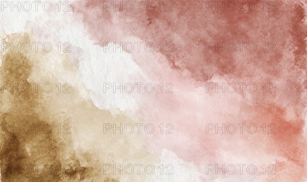 A painting of a pink and brown background with a white cloud in the middle. The painting has a warm