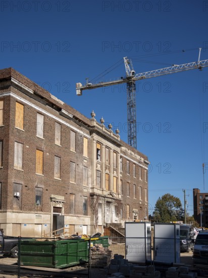A large scale housing construction project including new mid-rise and high-rise buildings accompany