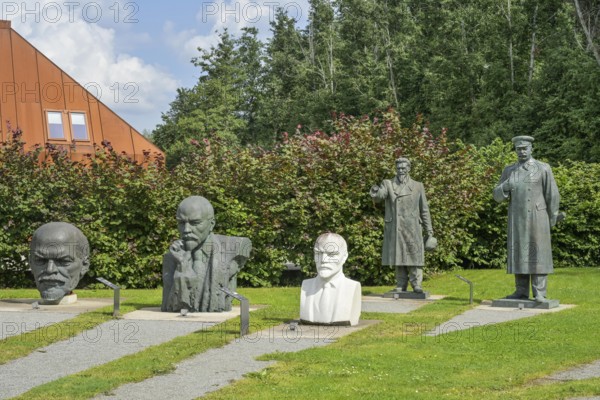Lenin and Stalin, bronze statues from Soviet times, History Museum, Estonian History Museum
