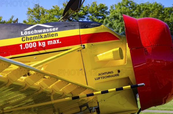 A PZL-106 AR Kruk agricultural aircraft with the registration D-FOAB and the original registration