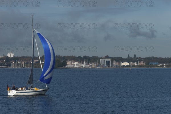 State capital Kiel, industry and shipyards in the Friedrichsort district, shipyard Gebr. Friedrich