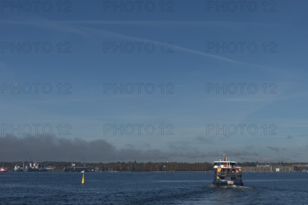 State capital Kiel, industry and shipyards in the Friedrichsort district, LINDENAU Werft GmbH.