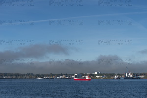 State capital Kiel, industry and shipyards in the Friedrichsort district, dock, cranes, economy,