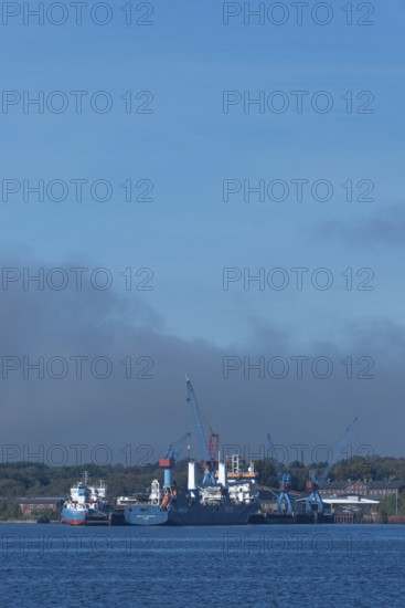 State capital Kiel, industry and shipyards in the Friedrichsort district, LINDENAU Werft GmbH,