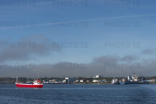 State capital Kiel, industry and shipyards in the Friedrichsort district, shipyard Gebr. Friedrich