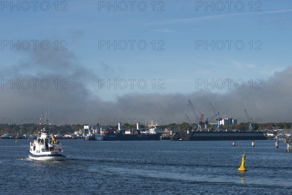 State capital Kiel, industry and shipyards in the Friedrichsort district, LINDENAU Werft GmbH,