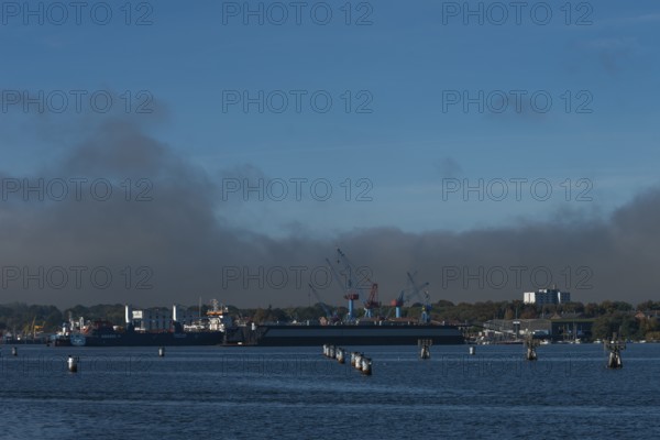 State capital Kiel, industry and shipyards in the Friedrichsort district, LINDENAU Werft GmbH,