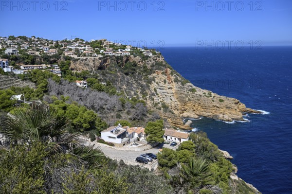 View of the Mediterranean Sea from Cabo de la Nao, near Jávea or Xàbia, Alicante province,