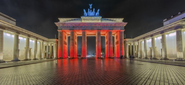 Brandenburg Gate Festival of Lights Berlin illuminates night Berlin Germany