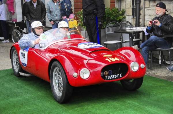 Mille Miglia 2016, time control, checkpoint, SAN MARINO, start number 194 PATRIA 750 SPORT built in