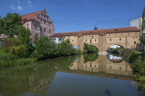 On the left, the Electoral Palace, with so-called city glasses, late medieval water gate building