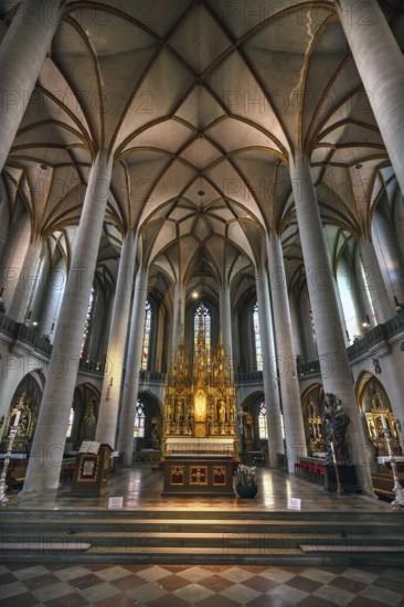 Baroque high altar, St. Martin church, largest Gothic hall church in Upper Palatinate, Amberg,