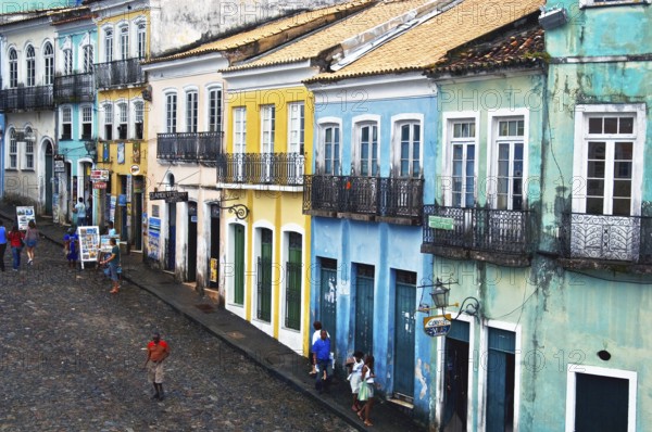 Houses, Pelourinho, Salvador, Bahia, Brazil