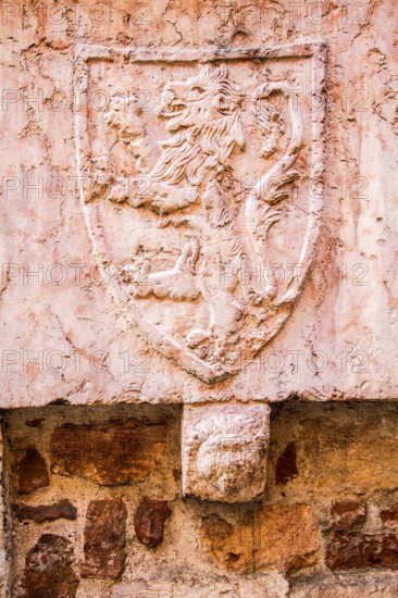 Medieval coat of arms in the historic center of Verona. Verona, Province of Verona, Italy. 10.12