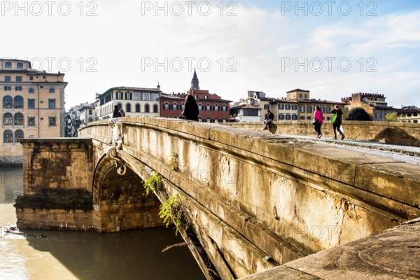 Ponte Santa Trinita (Holy Trinity Bridge), the oldest elliptic arch bridge in the world. Florence,