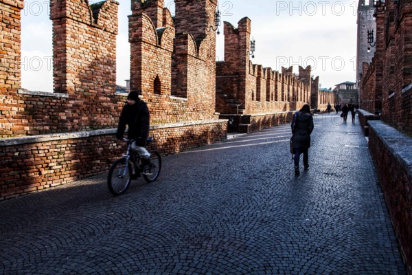 Castelvecchio Bridge, or Scaligero Bridge. Verona, Province of Verona, Italy. 10.12.012