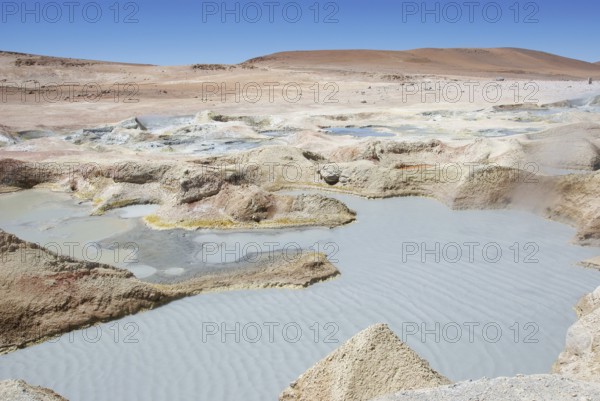 Gueisers - Reserva nacional de fauna andina Eduardo Abaroa - Deserto do Lipez - Departamento de