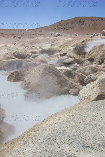 Gueisers - Reserva nacional de fauna andina Eduardo Abaroa - Deserto do Lipez - Departamento de