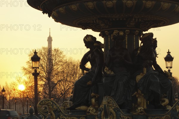 Place de la Concorde, 8° arrondissement, Ile-de-France, Eiffel Tower, Paris, France