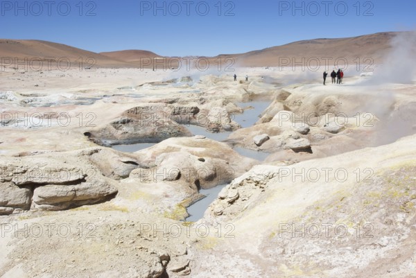 Gueisers, Reserves national of Andean fauna Eduardo Abaroa, Desert of Lipez, Department of Potosi,