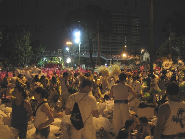 Concentration of the School of Samba Grande Rio, Carnival 2009, Rio de Janeiro, Brazil