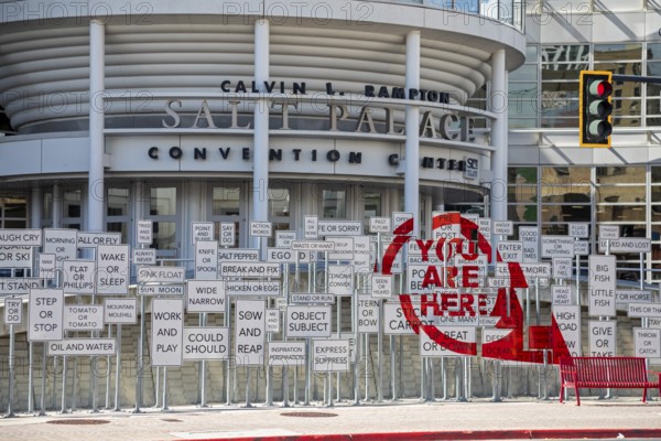 Salt Lake City, Utah - The Salt Lake City convention center. Officially the Calvin L. Rampton Salt