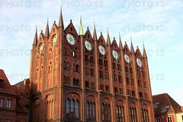 Town hall in the urban area of Altstadt, Stralsund, Hanseatic City of Stralsund, Vorpommern-Rügen