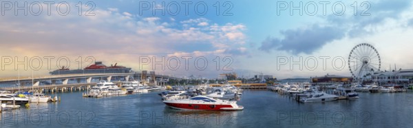 USA, Miami harbor near Biscayne bay a popular destination for recreational boating, fishing, and
