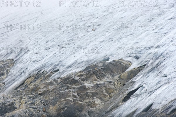Glacier edge on the Rettenbach Glacier, also Rettenbach Ferner, above Sölden, Ötztal, Tyrol,