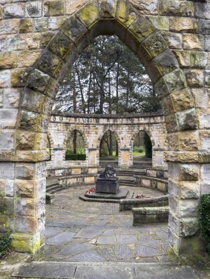 Memorial in memory of for in honor of the dead from the wars In the Wittringer Wald recreation