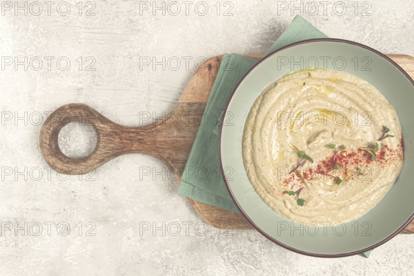 Babaganoush, eggplant appetizer, traditional Lebanese cuisine, homemade, no people, isolate, on a