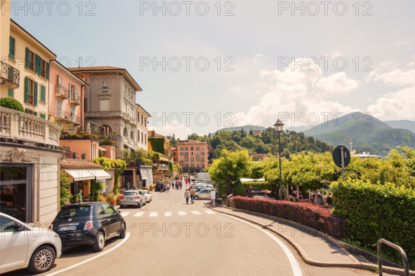 Bellagio, picturesque small town with views of the Alps, Lake Como, Italian Lago di Como, one of