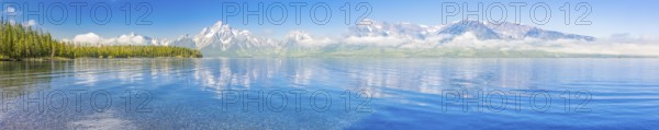 Majestic grand tetons range panorama landscape