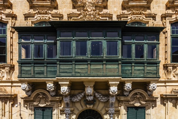 Traditional balconies, Gallaria, architectural feature of Malta reflect the rich cultural heritage