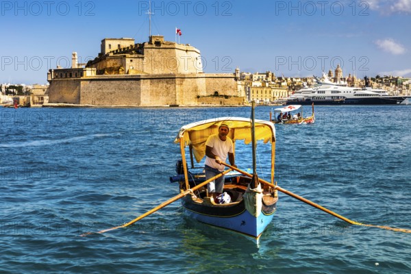 Fort Saint Angelo, Malta's first important defensive structure in the center of Grand Harbour,