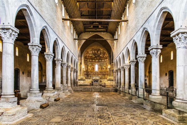 Basilica of Aquileia from the 11th century, largest floor mosaic of the Western Roman Empire,