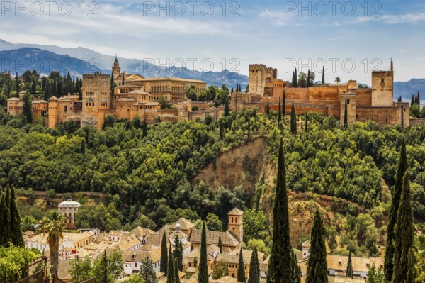 View of Alhambra with Alcazaba, Granada