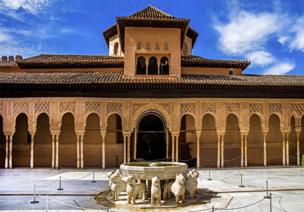 Lion Palace, Palacio de los Leones, with the Royal Family's Private Apartments, Nasrid Palaces,