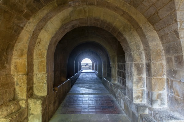 Medieval tunnel archway, Iglesia de San Esteban, Sos del Rey Católico, Cinco Villas Zaragoza