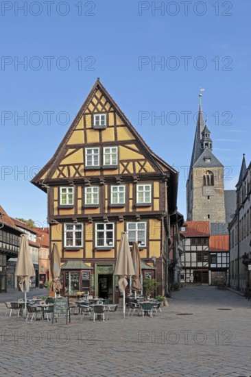 Market square, Quedlinburg, Saxony-Anhalt, Germany, World Heritage Site, UNESCO