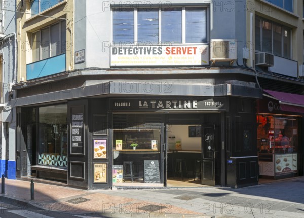 Detectives Servet detective agency in city centre of Zaragoza, Aragon, Spain, Europe above La