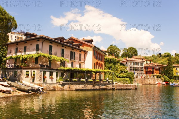 Bellagio, picturesque small town with views of the Alps, Lake Como, Italian Lago di Como, one of