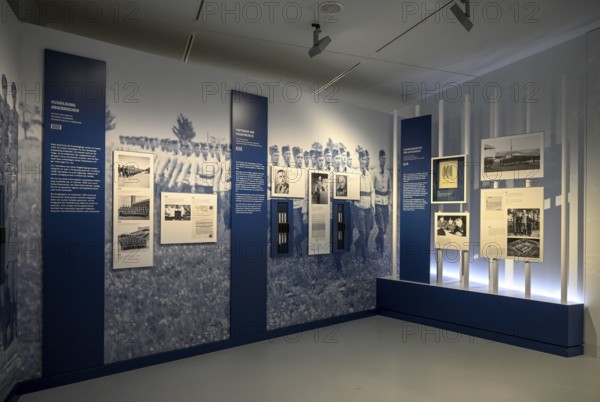 Exhibition Destiny Herrenmensch in the former NS Ordensburg Vogelsang, interior view, Eifel