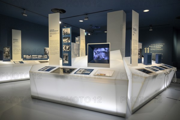 Exhibition Destiny Herrenmensch in the former NS Ordensburg Vogelsang, interior view, Eifel