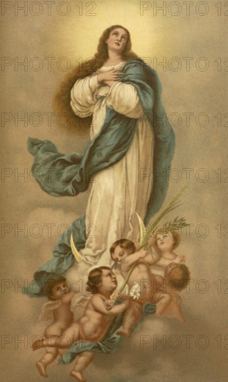 Biblical scene, Bible, The Immaculate Conception, a central dogma of the Catholic Church which