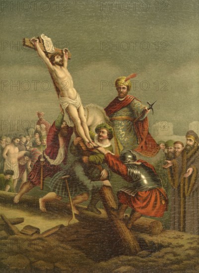 Biblical scene, Bible, Christ and the Crucifixion, a central event in Christianity that took place