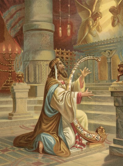 Biblical scene, Bible, David the Psalmist, was the biblical king of Israel, who is traditionally