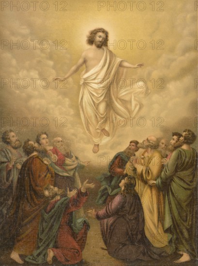 Biblical scene, Bible, The Ascension, Assumption of Mary, the Mother of Jesus, with body and soul,