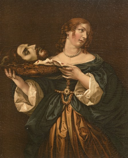 Biblical scene, Bible depicting Salome with the Head of Saint John, the biblical story of Salome,